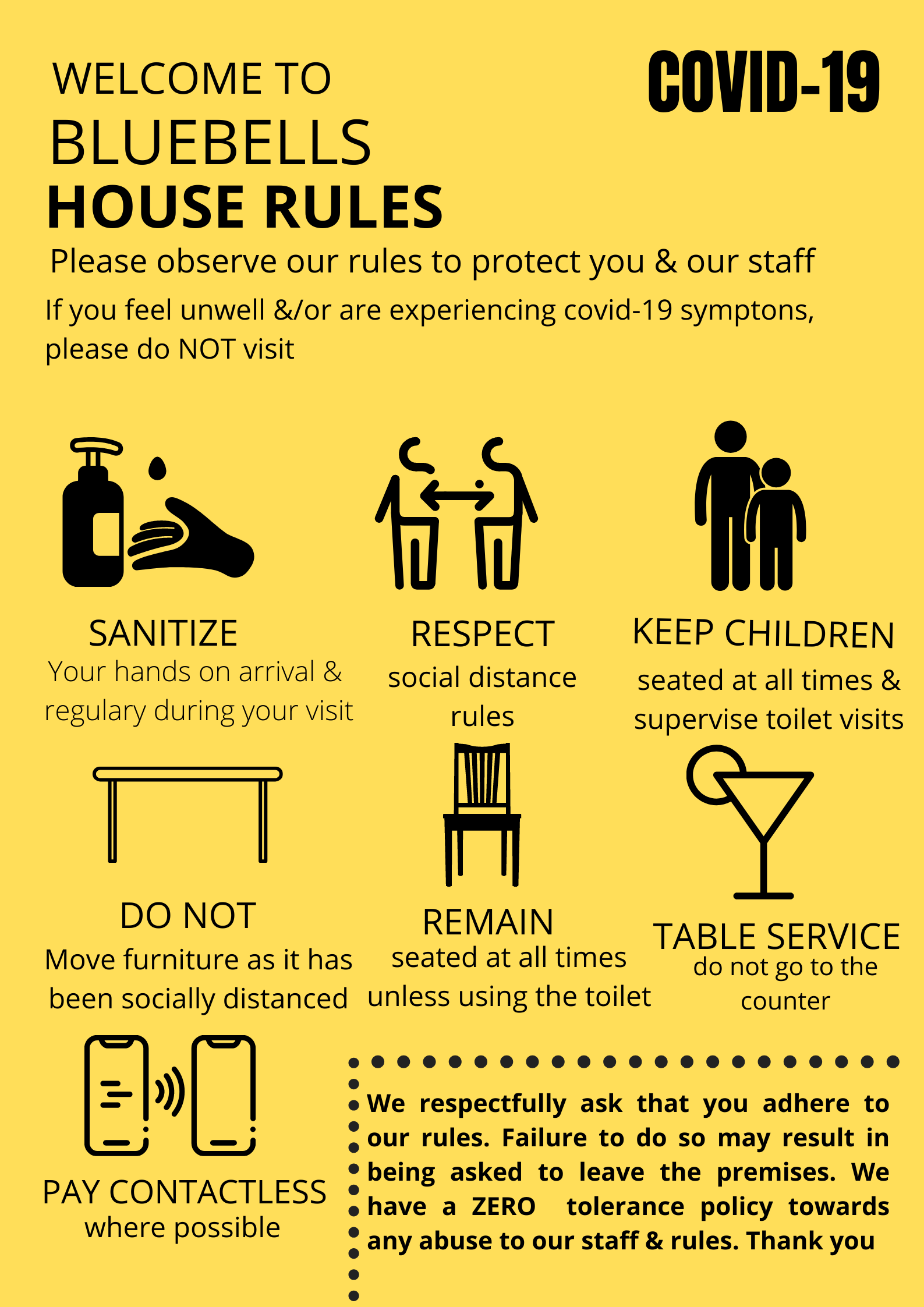 Bbells house rules- APRIL